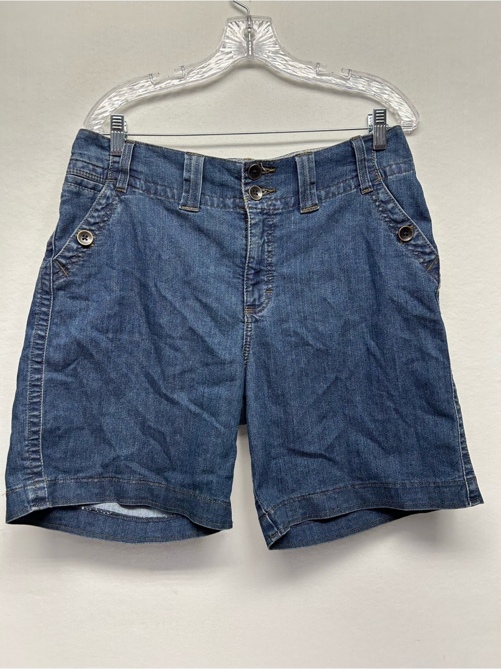 Lee Women's Dark Blue Casual Denim Shorts